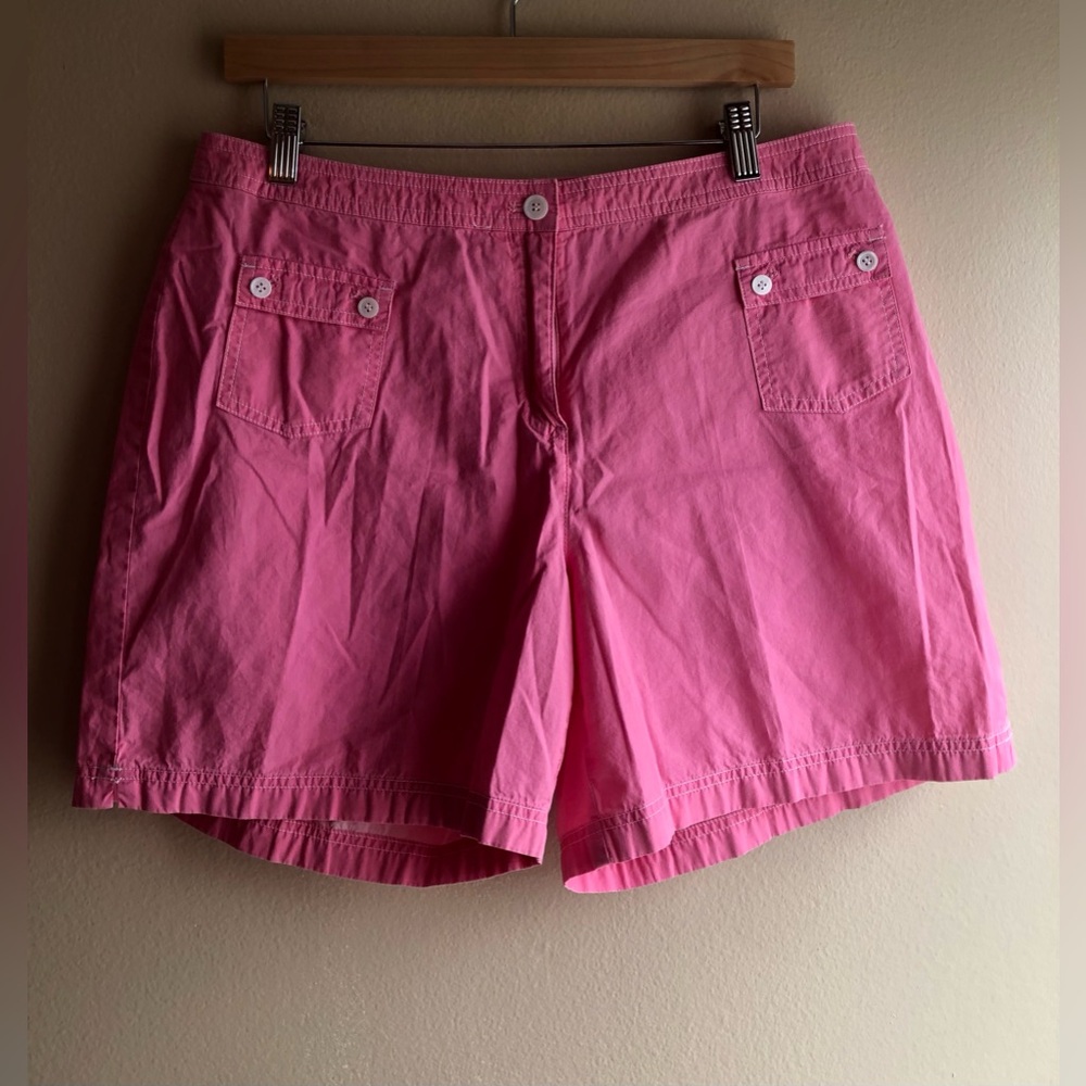 Women's Pink Casual Cotton Shorts